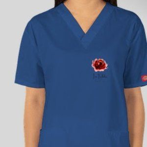Rose I'm Fabulous Scrub Top